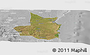 Satellite Panoramic Map of Mocimboa da Praia, lighten, desaturated