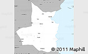 Gray Simple Map of Mocimboa da Praia