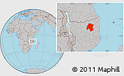 Gray Location Map of Montepuez