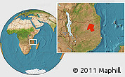 Satellite Location Map of Montepuez