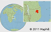 Savanna Style Location Map of Montepuez