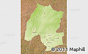 Physical Map of Montepuez, satellite outside