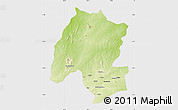 Physical Map of Montepuez, single color outside