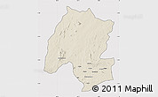 Shaded Relief Map of Montepuez, cropped outside