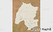 Shaded Relief Map of Montepuez, satellite outside