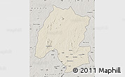 Shaded Relief Map of Montepuez, semi-desaturated