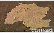 Satellite Panoramic Map of Montepuez, darken