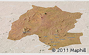Satellite Panoramic Map of Montepuez, lighten