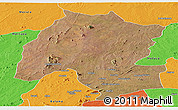 Satellite Panoramic Map of Montepuez, political outside