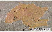 Satellite Panoramic Map of Montepuez, semi-desaturated