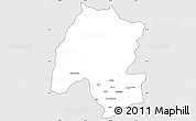 Silver Style Simple Map of Montepuez, cropped outside