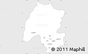 Silver Style Simple Map of Montepuez, single color outside