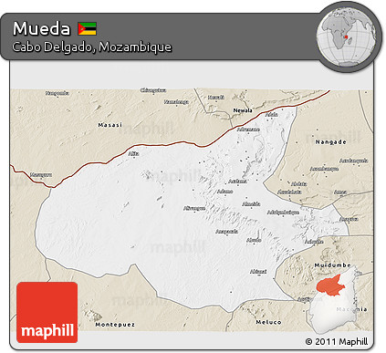 Classic Style 3D Map of Mueda