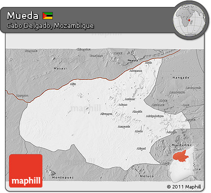 Gray 3D Map of Mueda