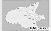 Gray 3D Map of Mueda, single color outside