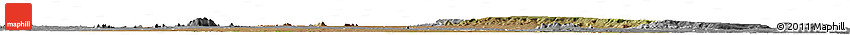 Satellite Horizon Map of Mueda, desaturated