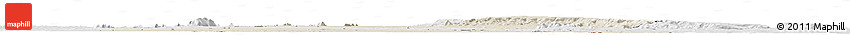 Shaded Relief Horizon Map of Mueda, lighten, desaturated