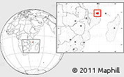 Blank Location Map of Mueda, highlighted parent region, within the entire country