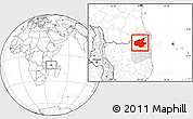 Blank Location Map of Mueda, highlighted parent region