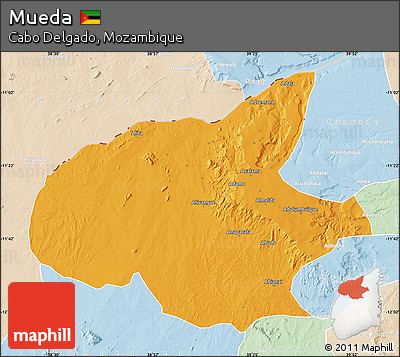 Political Map of Mueda, lighten