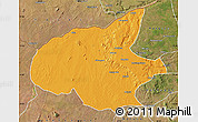 Political Map of Mueda, satellite outside