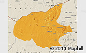 Political Map of Mueda, shaded relief outside
