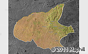 Satellite Map of Mueda, darken, desaturated