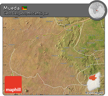 Satellite Map of Mueda