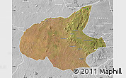 Satellite Map of Mueda, lighten, desaturated