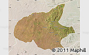 Satellite Map of Mueda, lighten