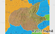 Satellite Map of Mueda, political outside