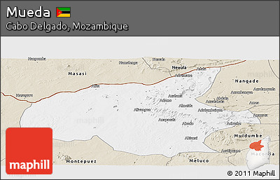 Classic Style Panoramic Map of Mueda