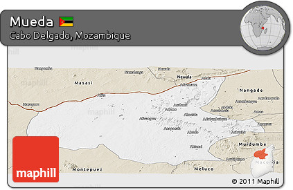 Classic Style Panoramic Map of Mueda