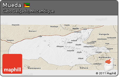 Classic Style Panoramic Map of Mueda