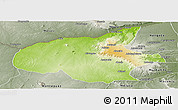 Physical Panoramic Map of Mueda, semi-desaturated