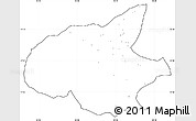 Blank Simple Map of Mueda, cropped outside, no labels