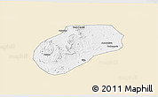 Classic Style 3D Map of Muidumbe, single color outside