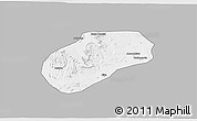 Gray 3D Map of Muidumbe, single color outside