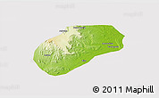 Physical 3D Map of Muidumbe, cropped outside