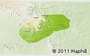 Physical 3D Map of Muidumbe, lighten