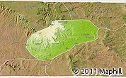 Physical 3D Map of Muidumbe, satellite outside