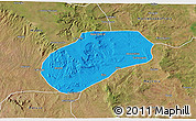 Political 3D Map of Muidumbe, satellite outside