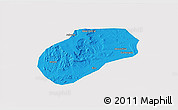 Political 3D Map of Muidumbe, single color outside