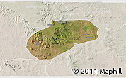 Satellite 3D Map of Muidumbe, lighten