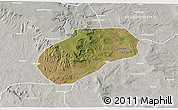 Satellite 3D Map of Muidumbe, lighten, semi-desaturated