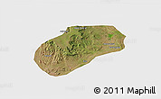 Satellite 3D Map of Muidumbe, single color outside