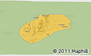 Savanna Style 3D Map of Muidumbe, single color outside