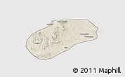 Shaded Relief 3D Map of Muidumbe, cropped outside