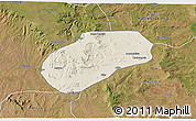 Shaded Relief 3D Map of Muidumbe, satellite outside
