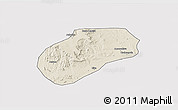 Shaded Relief 3D Map of Muidumbe, single color outside